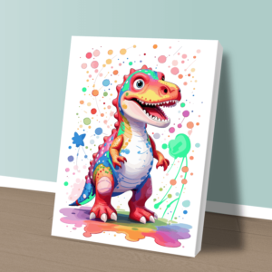 Lienzo Dino-Colores