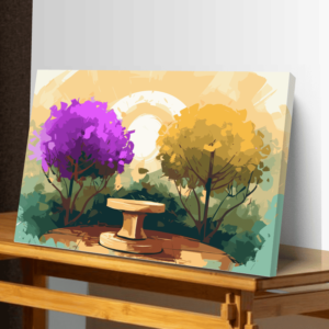 Lienzo Sol entre hojas